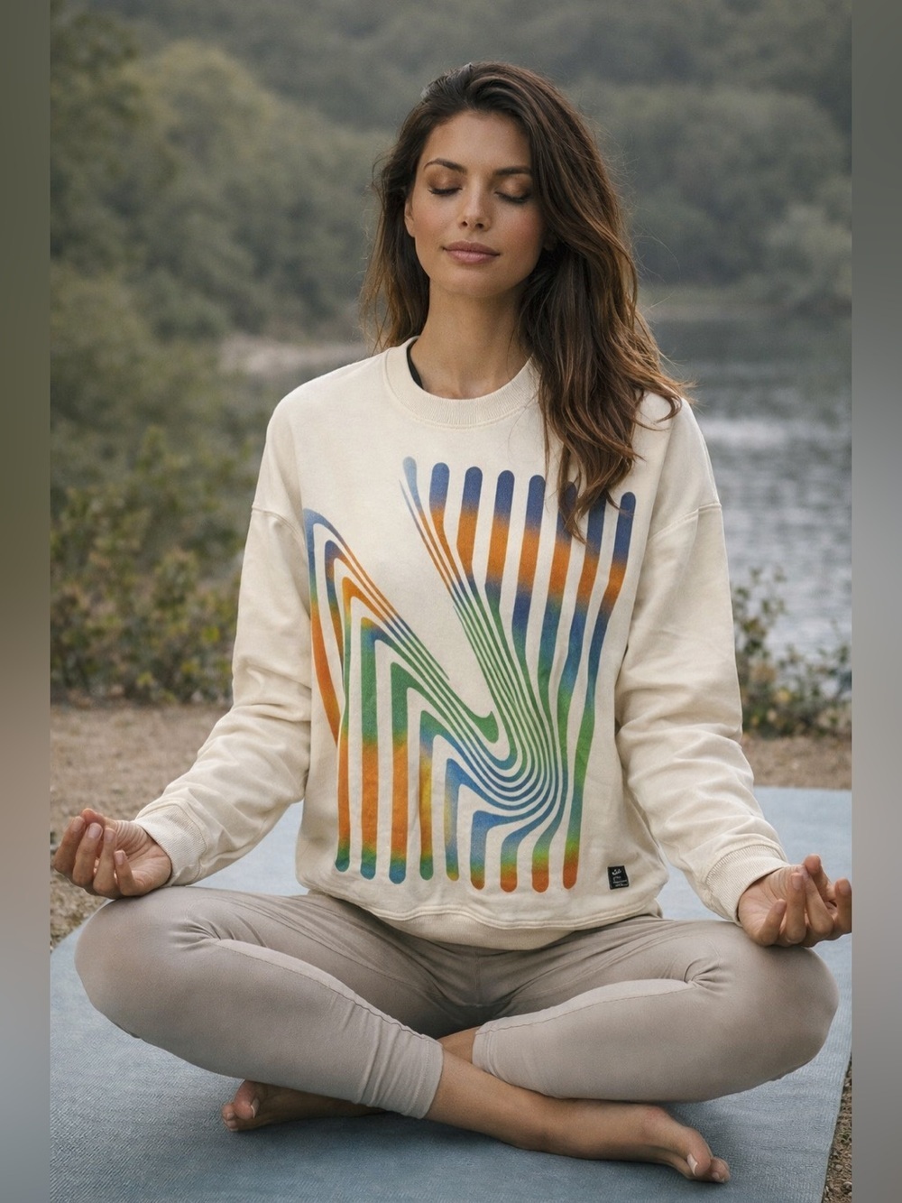 Nike Yoga Womens Luxe A.I.R. Fleece Crew Sweatshirt Sz XS MSRP $100 Soft Active